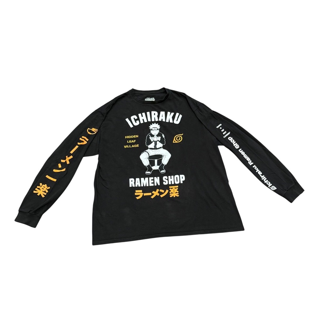 Naruto Shippuden Ichiraku Ramen Shop Long Sleeve Shirt Black XL Ripple Junction